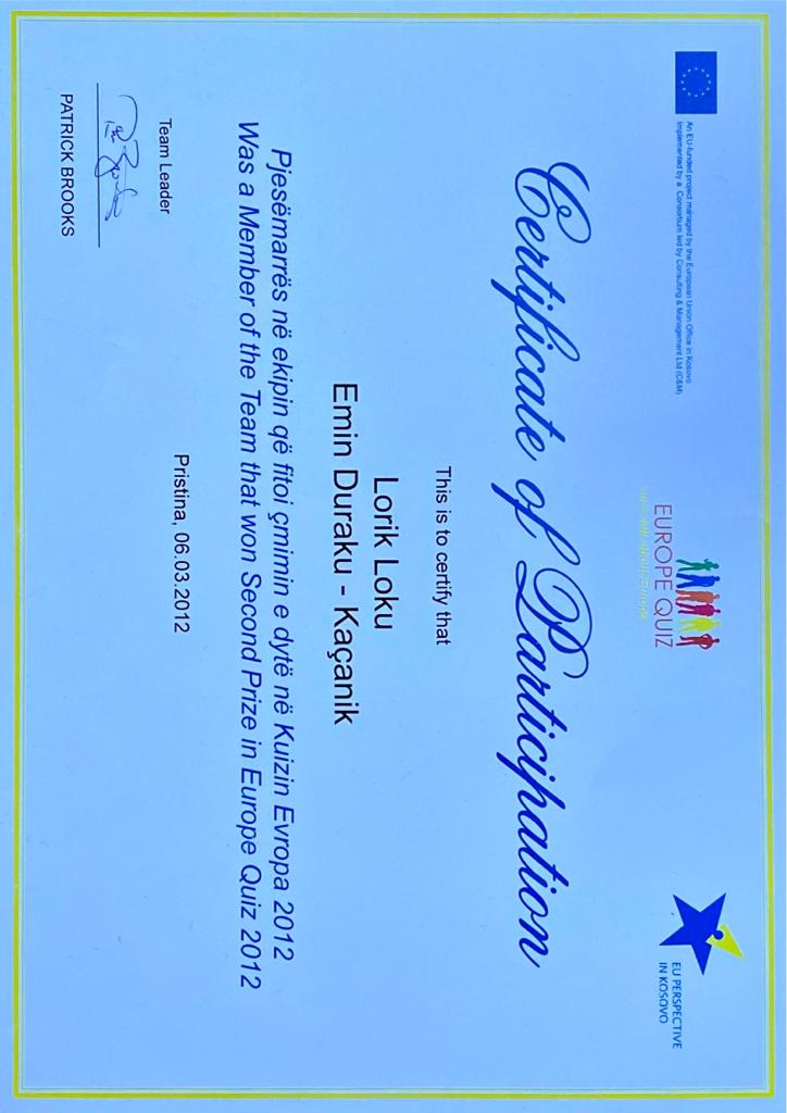 Certificate Three